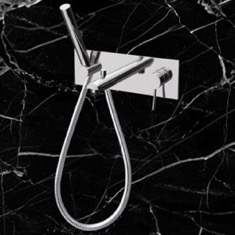 Wall Mount Tub Filler with Hand Shower